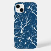  Winter Sky Witte Vogels Sneeuwvlokken Case-Mate iPhone Case (Achterkant)