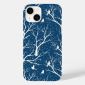 Winter Sky Witte Vogels Sneeuwvlokken Case-Mate iPhone Case (Achterkant)