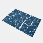  Winter Sky Witte Vogels Sneeuwvlokken Deurmat (Schuin)