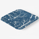  Winter Sky Witte Vogels Sneeuwvlokken Papieren Bordje (Gebogen)