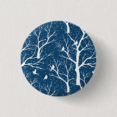  Winter Sky Witte Vogels Sneeuwvlokken Ronde Button 3,2 Cm (Voorkant)