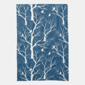  Winter Sky Witte Vogels Sneeuwvlokken Theedoek (Verticaal)