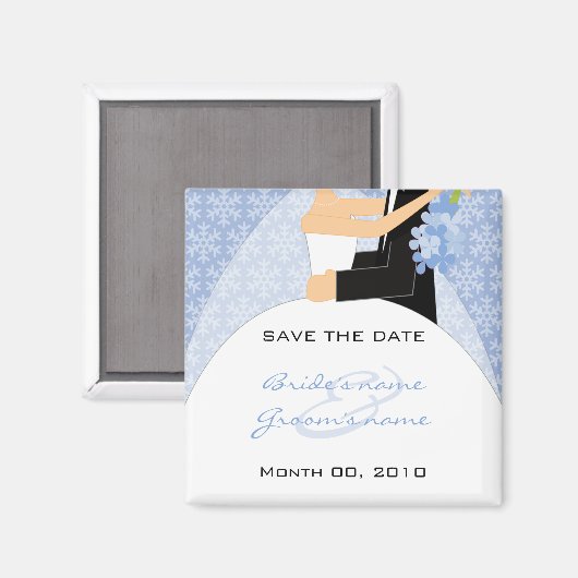 Winter Sla de datummagneten op Magneet (Voorkant / Achterkant)