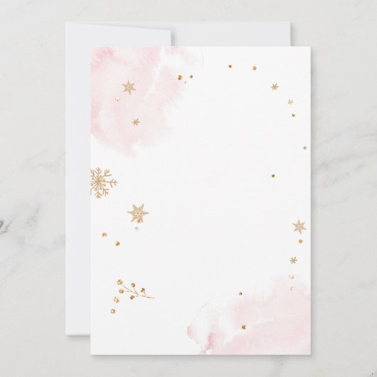 Winter Slaaigh kerst Merry Little Baby shower Kaart (Achterkant)