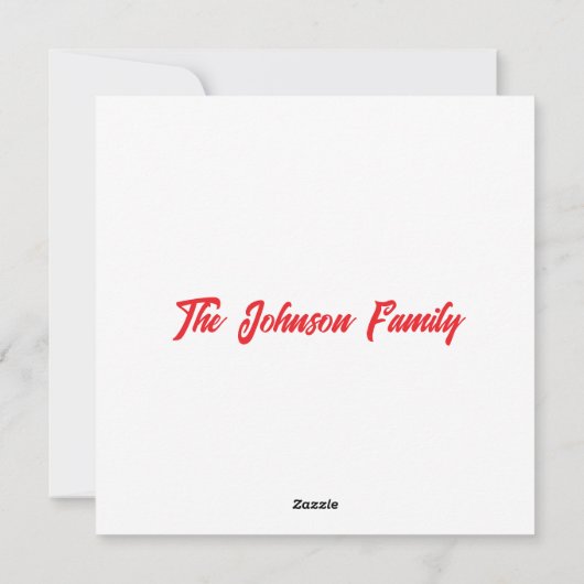 Winter slagroom hete koffie in een rode mok feestdagenkaart (Achterkant)