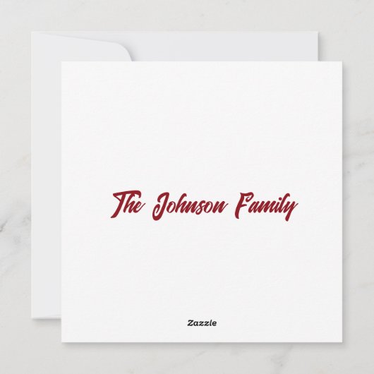 Winter slagroom hete koffie in een rode mok feestdagenkaart (Achterkant)