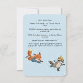 Winter Slapstick Ice Skating Birthday Invitation Kaart (Achterkant)