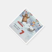 Winter Slapstick Ice Skating Birthday paperplate P Servet (Hoek)