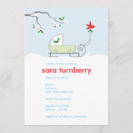 Winter Sled Baby shower Uitnodiging
