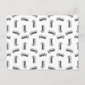 Winter Sled Pattern CUSTOM ACHTERGROUND COLOR Briefkaart (Voorkant)