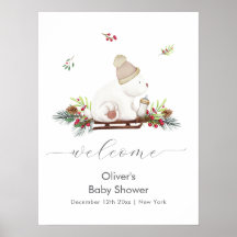 Winter slee baby shower welkom 