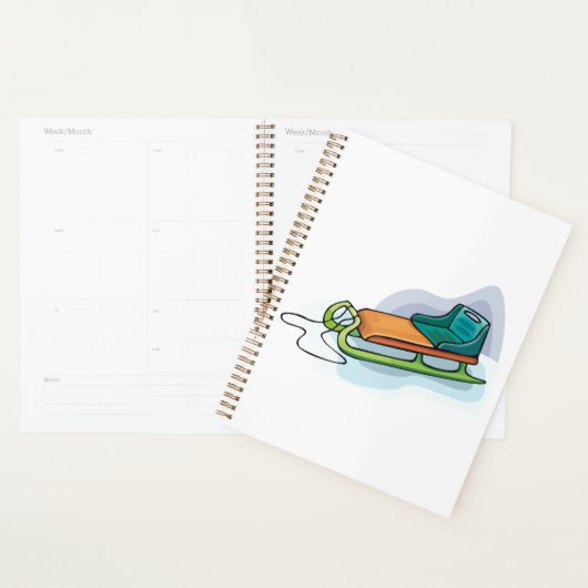 Winter slee fun sneeuwslee planner (Display)