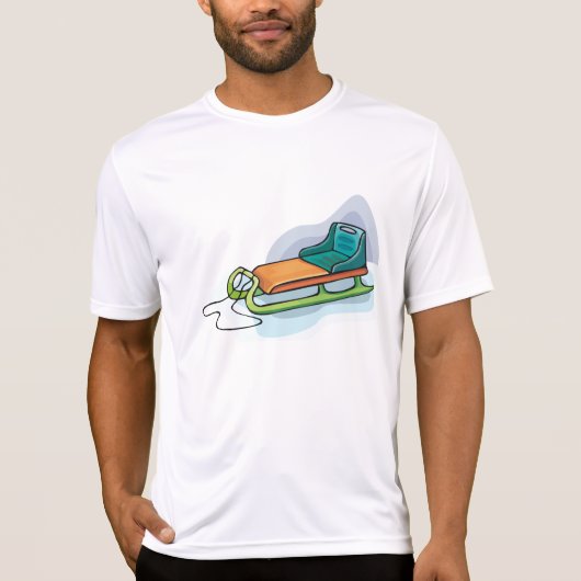 Winter slee fun sneeuwslee t-shirt (Voorkant)