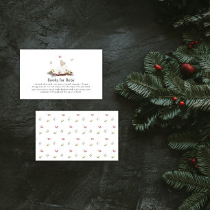 Winter slee slee beer boeken voor baby shower informatiekaartje