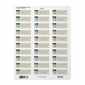 Winter slee terug adreslabels etiket (Full Sheet)