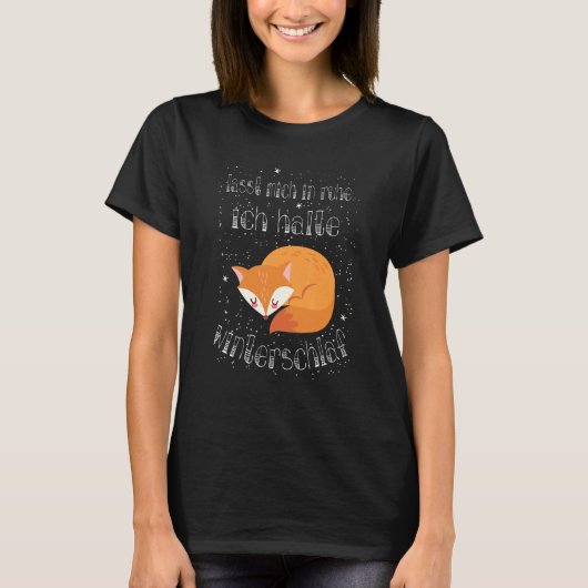 Winter Sleep Fox Pajamas Fox T-shirt (Voorkant)