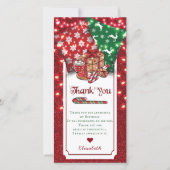 Winter Sleepover Birthday Personalized Bedankkaart (Voorkant)