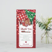 Winter Sleepover Birthday Personalized Bedankkaart (Staand voorkant)