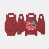 Winter Sleepover Party - Gepersonaliseerd glitter Bedankdoosjes (Uitgevouwen)