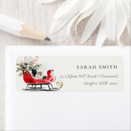 Winter Sleigh Its Cold Outside Neutral Address Etiket