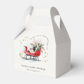Winter Sleigh Its Cold Outside Neutral Baby Shower Bedankdoosjes (Achterkant)