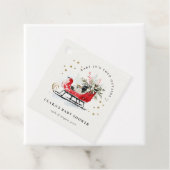 Winter Sleigh Its Cold Outside Neutral Baby Shower Bedankjes Labels (In situ)