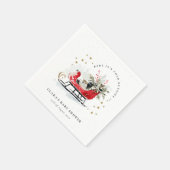 Winter Sleigh Its Cold Outside Neutral Baby Shower Servet (Hoek)
