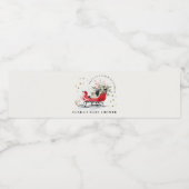 Winter Sleigh Its Cold Outside Neutral Baby Shower Waterfles Etiket (Enkel label)