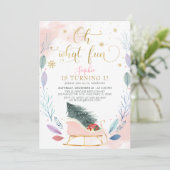 Winter Sleigh Oh wat een feestelijke kerst op 1 ve Kaart (Staand voorkant)