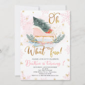 Winter Sleigh Oh, wat leuk de eerste uitnodiging v (Voorkant)