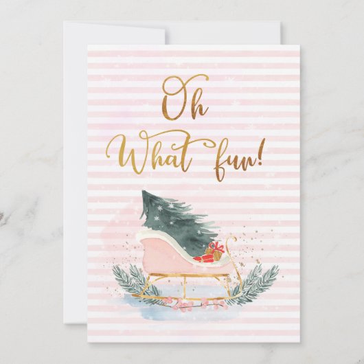 Winter Sleigh Oh, wat leuk de eerste uitnodiging v (Achterkant)