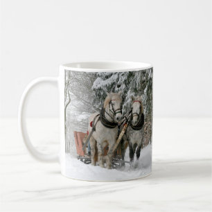 Winter Sleigh Ride Color Image Koffiemok