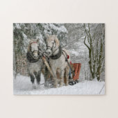 Winter Sleigh Ride Color Image Legpuzzel (Horizontaal)
