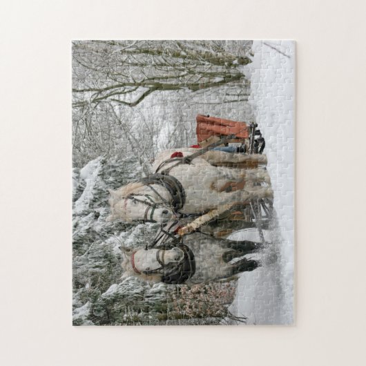 Winter Sleigh Ride Color Image Legpuzzel (Verticaal)