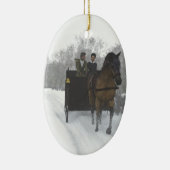 Winter Sleigh Ride Keramisch Ornament (Rechts)
