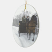 Winter Sleigh Ride Keramisch Ornament (Links)