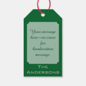 Winter Sleigh Ride Mountain met kerstWaterverf Cadeaulabel (Achterkant)