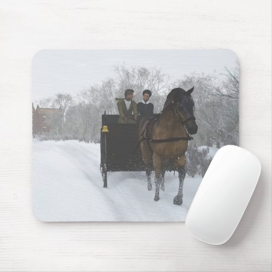 Winter Sleigh Ride Muismat (Met muis)