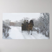 Winter Sleigh Ride Print (Voorkant)