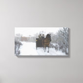Winter Sleigh Ride Wrapped Canvas (Voorkant)
