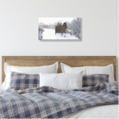 Winter Sleigh Ride Wrapped Canvas Afdruk (Insitu (Slaapkamer))
