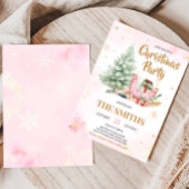 Winter Sleigh Snowflakes Kerstfeest Kaart