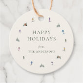 WINTER SLOPES Holiday Bedankjes Labels (Voorkant)