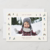 WINTER SLOPES Photo  Feestdagenkaart (Voorkant)