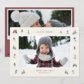 WINTER SLOPES Photo Feestdagenkaart (Voorkant / Achterkant)