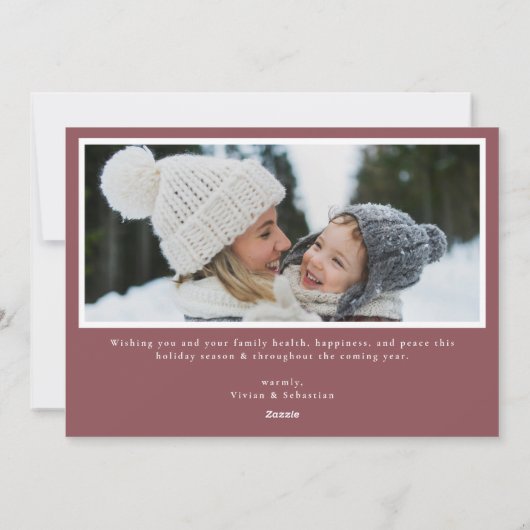 WINTER SLOPES Photo  Feestdagenkaart (Achterkant)