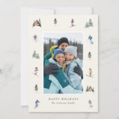 WINTER SLOPES Photo  Feestdagenkaart (Voorkant)