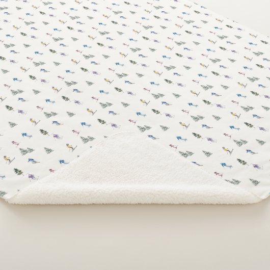 WINTER SLOPES Ski Pattern Sherpa Deken (3/4)