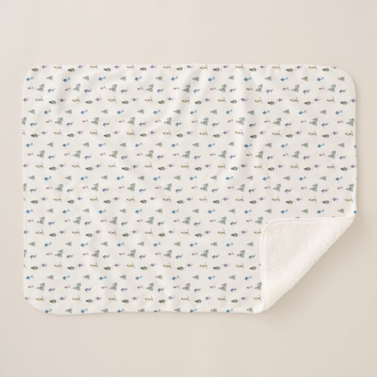 WINTER SLOPES Ski Pattern Sherpa Deken (Voorkant (horizontaal))