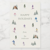 WINTER SLOPES WIJN ETIKET (Enkel label)